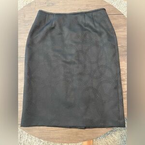 Evan Picone Black Knee-Length Pencil Skirt